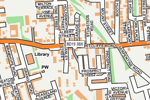 BD19 3BX map - OS OpenMap – Local (Ordnance Survey)