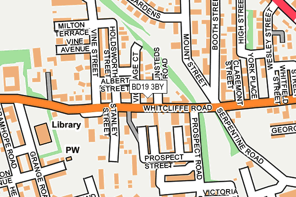 BD19 3BY map - OS OpenMap – Local (Ordnance Survey)