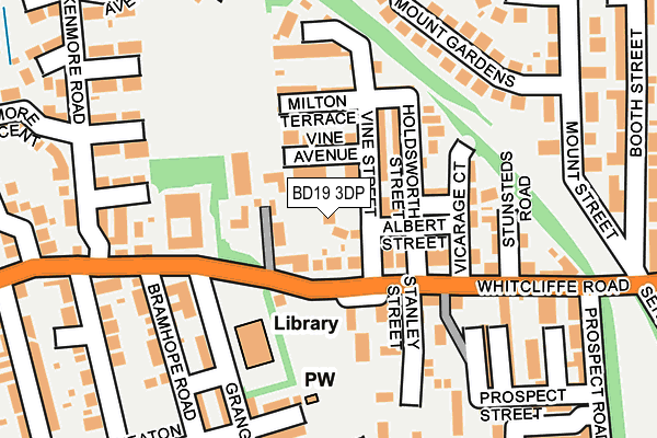 BD19 3DP map - OS OpenMap – Local (Ordnance Survey)