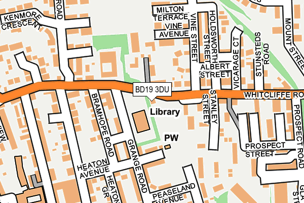 BD19 3DU map - OS OpenMap – Local (Ordnance Survey)