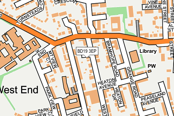 BD19 3EP map - OS OpenMap – Local (Ordnance Survey)