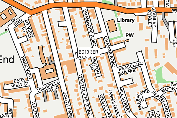 BD19 3ER map - OS OpenMap – Local (Ordnance Survey)