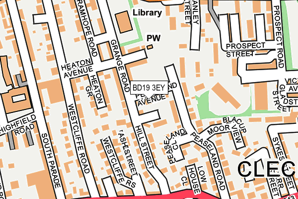 BD19 3EY map - OS OpenMap – Local (Ordnance Survey)