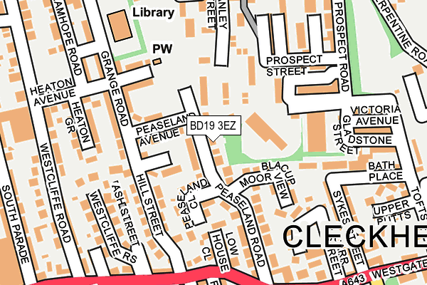 BD19 3EZ map - OS OpenMap – Local (Ordnance Survey)