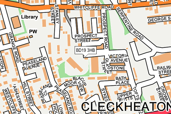 BD19 3HB map - OS OpenMap – Local (Ordnance Survey)