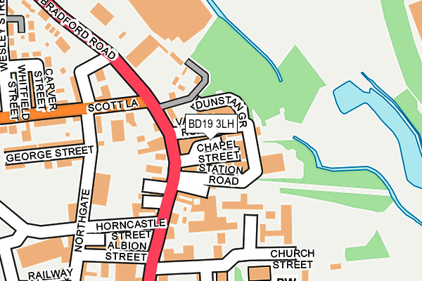 BD19 3LH map - OS OpenMap – Local (Ordnance Survey)