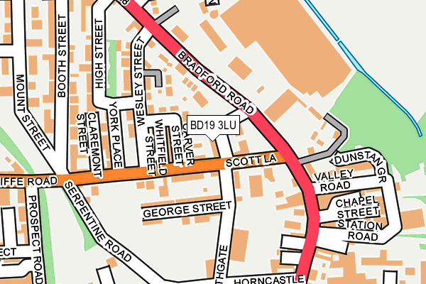 BD19 3LU map - OS OpenMap – Local (Ordnance Survey)