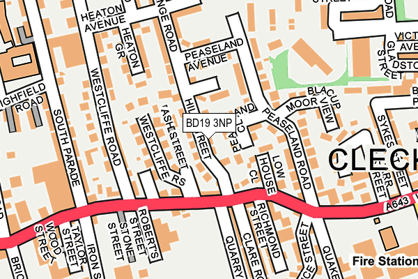 BD19 3NP map - OS OpenMap – Local (Ordnance Survey)