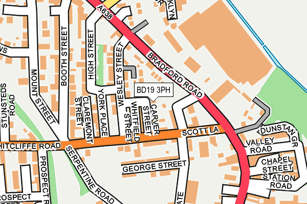 BD19 3PH map - OS OpenMap – Local (Ordnance Survey)