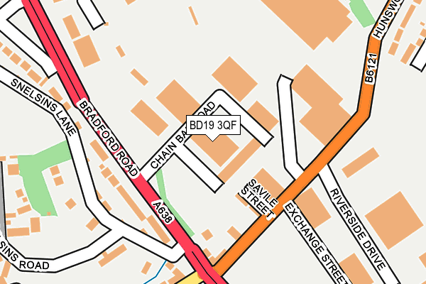 BD19 3QF map - OS OpenMap – Local (Ordnance Survey)