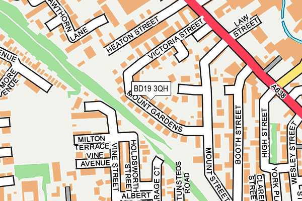 BD19 3QH map - OS OpenMap – Local (Ordnance Survey)