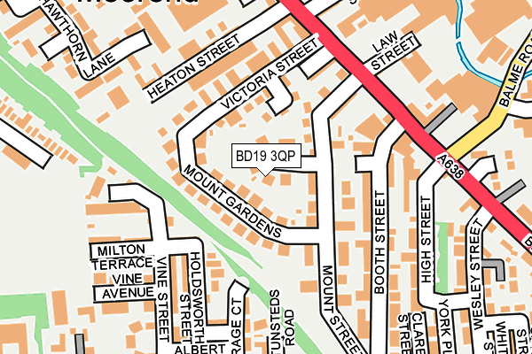BD19 3QP map - OS OpenMap – Local (Ordnance Survey)