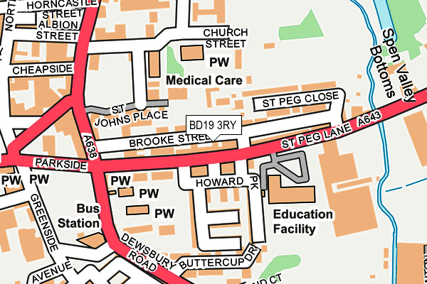 BD19 3RY map - OS OpenMap – Local (Ordnance Survey)