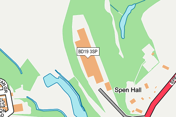 BD19 3SP map - OS OpenMap – Local (Ordnance Survey)