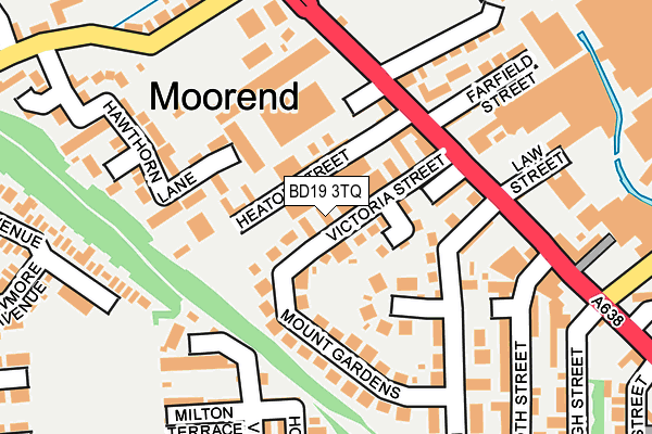 BD19 3TQ map - OS OpenMap – Local (Ordnance Survey)