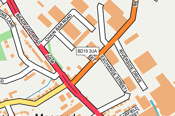 BD19 3UA map - OS OpenMap – Local (Ordnance Survey)