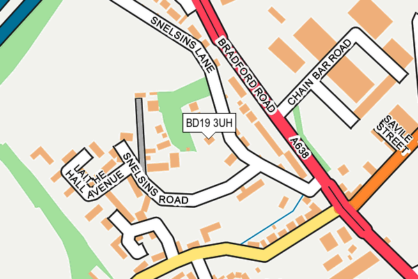 BD19 3UH map - OS OpenMap – Local (Ordnance Survey)