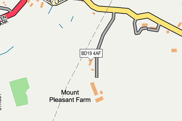 BD19 4AF map - OS OpenMap – Local (Ordnance Survey)