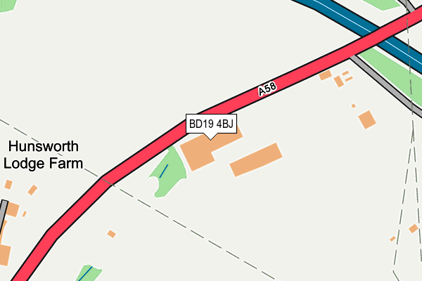 BD19 4BJ map - OS OpenMap – Local (Ordnance Survey)