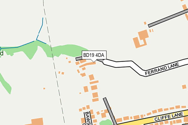 BD19 4DA map - OS OpenMap – Local (Ordnance Survey)