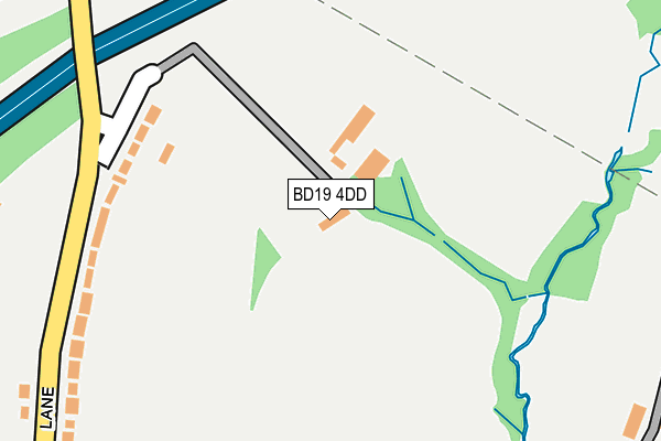BD19 4DD map - OS OpenMap – Local (Ordnance Survey)