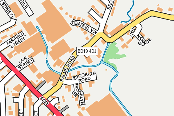 BD19 4DJ map - OS OpenMap – Local (Ordnance Survey)