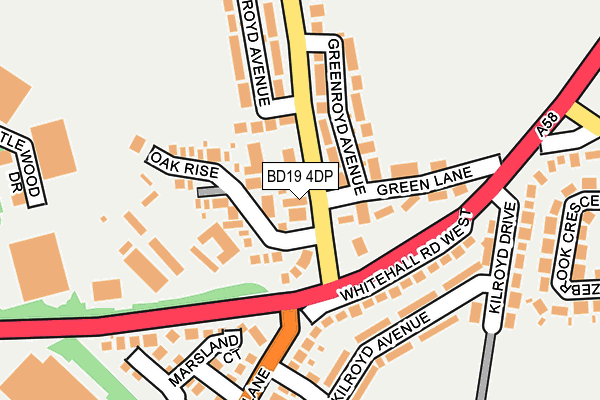 BD19 4DP map - OS OpenMap – Local (Ordnance Survey)