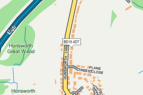 BD19 4DT map - OS OpenMap – Local (Ordnance Survey)