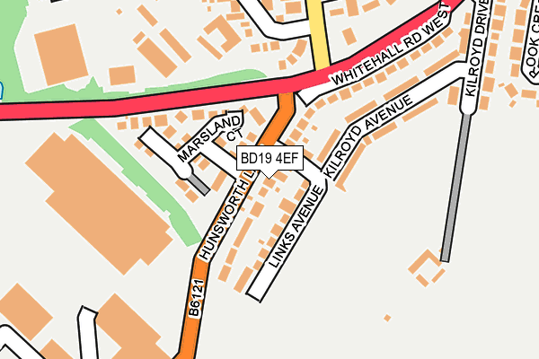 BD19 4EF map - OS OpenMap – Local (Ordnance Survey)