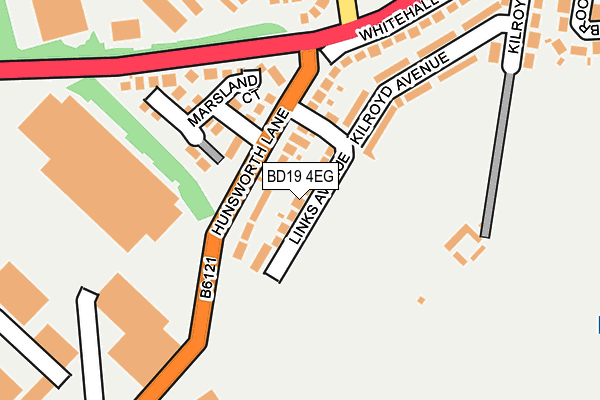 BD19 4EG map - OS OpenMap – Local (Ordnance Survey)