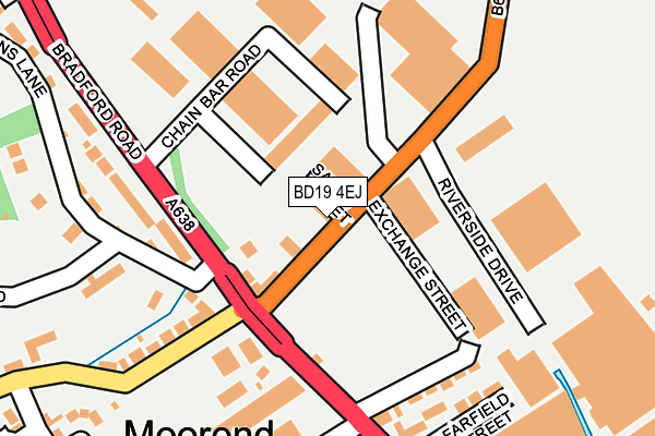 BD19 4EJ map - OS OpenMap – Local (Ordnance Survey)