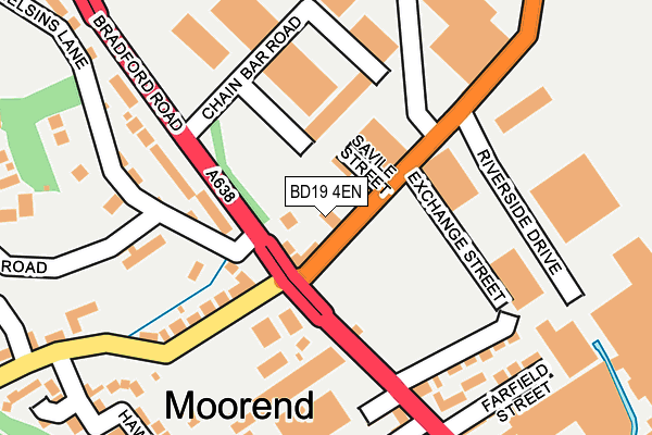 BD19 4EN map - OS OpenMap – Local (Ordnance Survey)