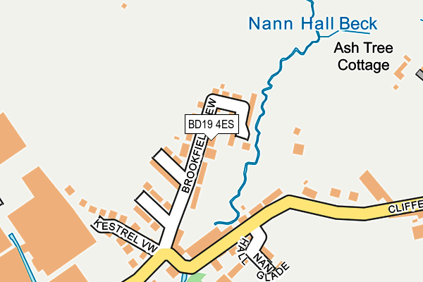 BD19 4ES map - OS OpenMap – Local (Ordnance Survey)