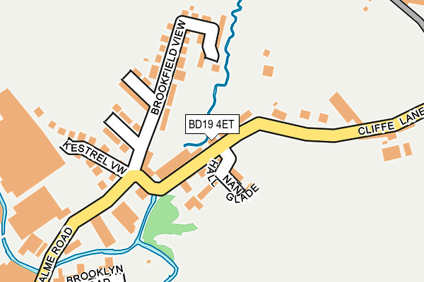 BD19 4ET map - OS OpenMap – Local (Ordnance Survey)