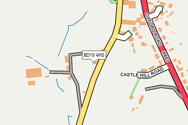 BD19 4HS map - OS OpenMap – Local (Ordnance Survey)