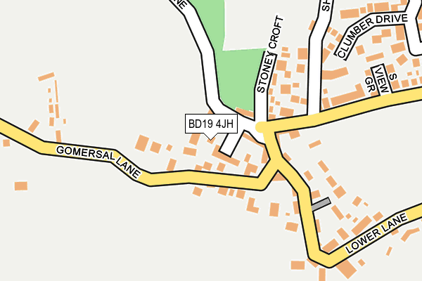 BD19 4JH map - OS OpenMap – Local (Ordnance Survey)