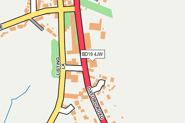 BD19 4JW map - OS OpenMap – Local (Ordnance Survey)