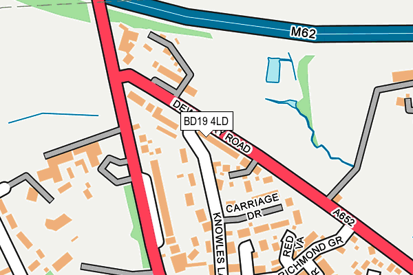 BD19 4LD map - OS OpenMap – Local (Ordnance Survey)