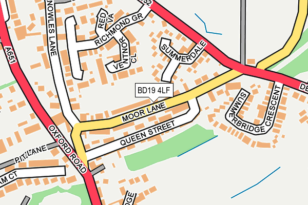BD19 4LF map - OS OpenMap – Local (Ordnance Survey)