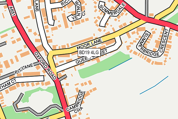 BD19 4LG map - OS OpenMap – Local (Ordnance Survey)
