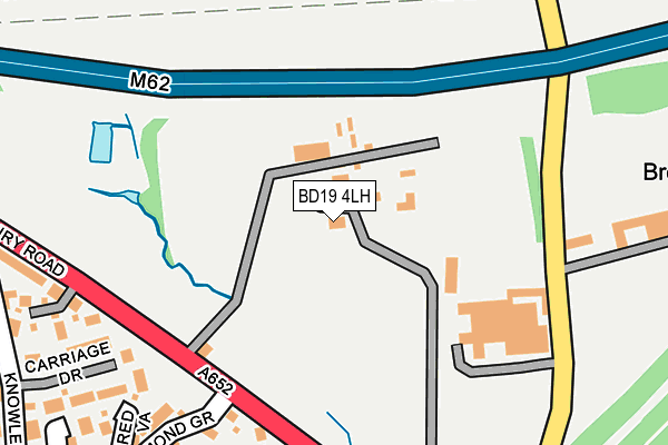 BD19 4LH map - OS OpenMap – Local (Ordnance Survey)