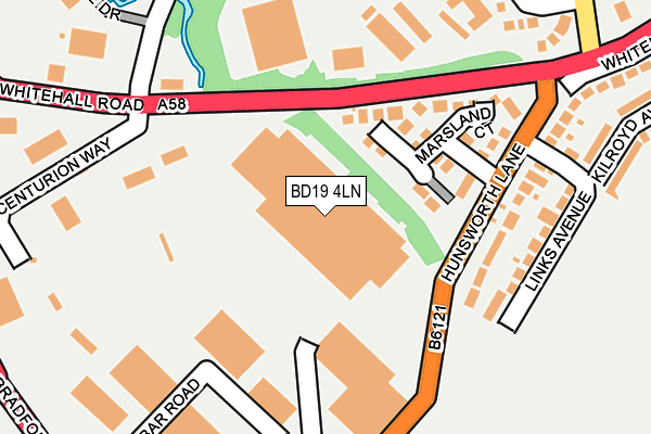 BD19 4LN map - OS OpenMap – Local (Ordnance Survey)