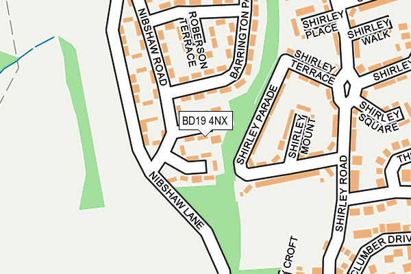 BD19 4NX map - OS OpenMap – Local (Ordnance Survey)