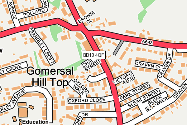 BD19 4QF map - OS OpenMap – Local (Ordnance Survey)