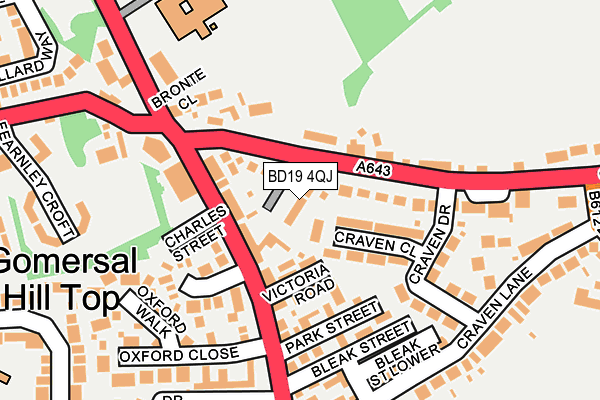 BD19 4QJ map - OS OpenMap – Local (Ordnance Survey)
