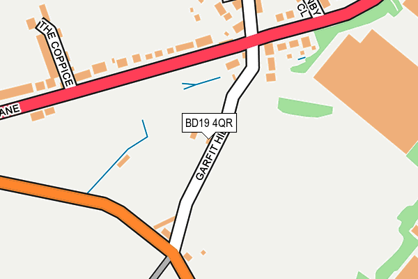 BD19 4QR map - OS OpenMap – Local (Ordnance Survey)
