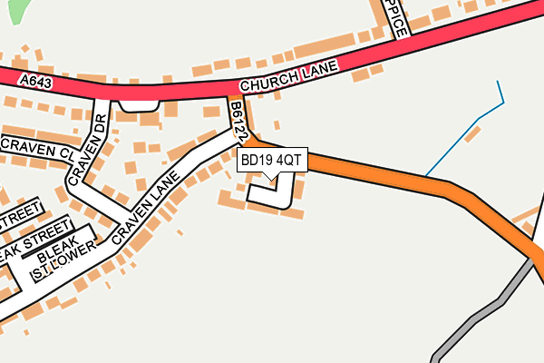 BD19 4QT map - OS OpenMap – Local (Ordnance Survey)