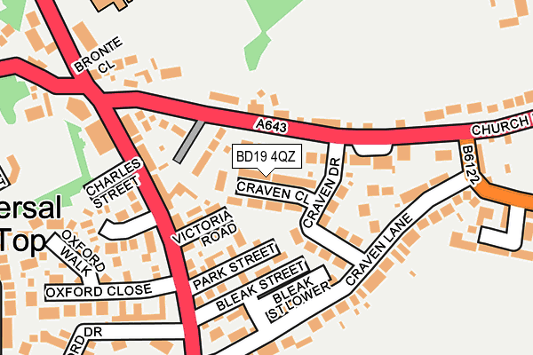 BD19 4QZ map - OS OpenMap – Local (Ordnance Survey)