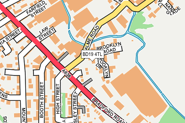 BD19 4TL map - OS OpenMap – Local (Ordnance Survey)