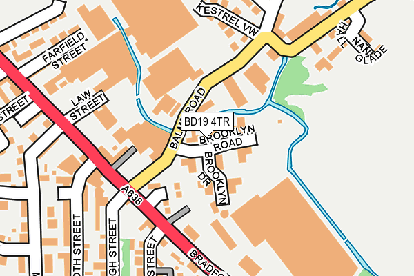 BD19 4TR map - OS OpenMap – Local (Ordnance Survey)